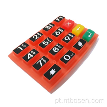 Botões de teclado de borracha de silicone personalizados para terminal POS